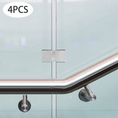 180 Degree Stainless Steel Glass Clamp, 4pcs Clamp Bracket For 8-12mm Thickness