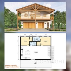 Big Sky Barndominium House Plan Blueprints – 2 Bed 2 Bath 2400sf – 3 Garage
