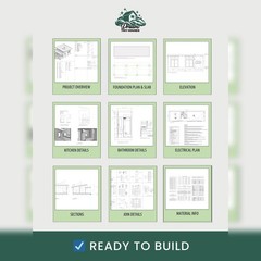 The Capsule Tiny House Blueprint Set (CAD File + Materials List)