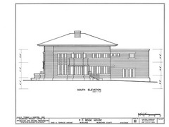 Frank Lloyd Wright’s Bogk House, brick Prairie Style – PRINTED PLANS