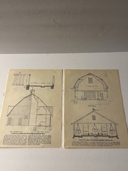 Original 1912 William A. Radford Barn Construction Plates Lot of 2