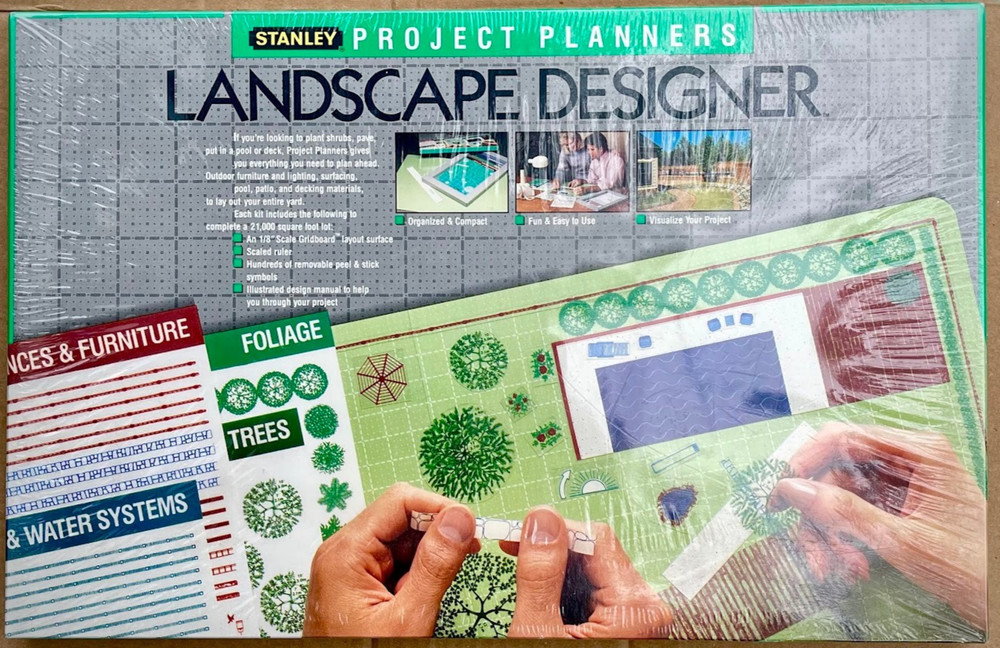 Stanley Project Planners Landscape Designer Scale Gridboard 1988 90-361 SEALED