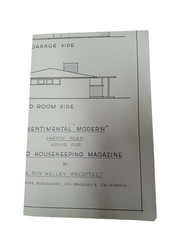 VTG 1950s Sentimental Modern H Roy Kelley Good Housekeeping House Floor Plan MCM