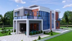 38×70 House Plan 11.5×21 Meter 3 Bed 5 bath Slab Roof PDF Plan (A4 Hard Copy)