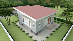 Small Home Plan 7×7 Meter 24×24 Feet 2 Bedrooms Shed Roof (A4 Hard Copy)