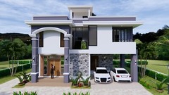 House Plan 11×8 Meter 36×26 Feet 3 Beds 3 Baths Terrace Roof PDF (A4 Hard Copy)