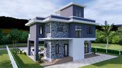 House Plan 11×8 Meter 36×26 Feet 3 Beds 3 Baths Terrace Roof PDF (A4 Hard Copy)