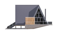 42’x49’ 2 Beds 1 Bath Small A-Frame Cabin Architectural Build Plans PDF Download