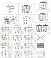 23×30 Feet House Design Plans 7×9 Meter 5 Beds 6 Baths Modern Hip (A4 Hard Copy)