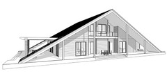 100’x54’ 4-Beds 4-Baths Charming A-Frame Architectural Build Plans PDF Download