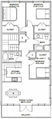 60×50 Apartment with 2-Car 2-RV Garage – PDF FloorPlan – 1,648 sqft – Model 2C