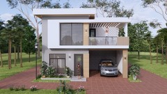 30×36 Ft House Plans 3d 9×11 Mt 4 Beds 4 Baths Hidden Roof CAD PDF &A4 Hard Copy