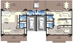 86’x29’ 6 Beds, 8 Baths Double A-Frame House Architecture Plans PDF Download.
