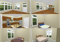 30×40 House — 3 Bedroom 2 Bath — 1,200 sq ft — PDF Floor Plan — Model 2B
