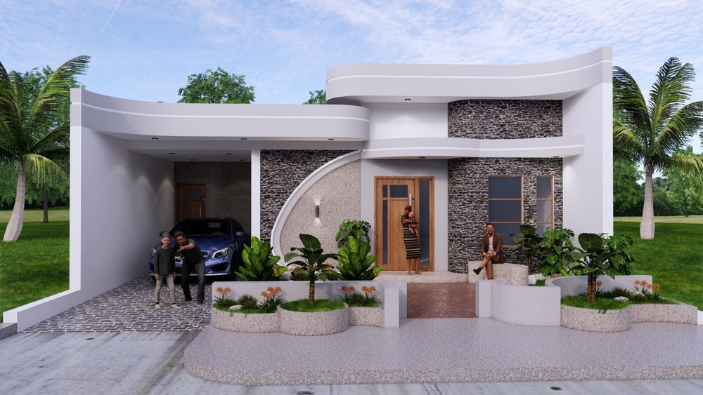 33×65 Feet House Plans 10×20 Meter 3 Bedrooms with Swimming Pool (A4 Hard Copy)