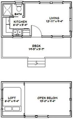 20×10 Tiny House — 266 sq ft — PDF Floor Plan — Model 1A
