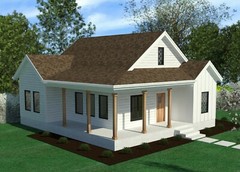Custom House Plan Building Plans Blueprints White Cottage Style Farmhouse 1100SF