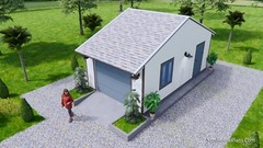 13×23 Feet 4×7 Meter 1 Car Garage Gable Roof Shed Plan PDF Plans (A4 Hard Copy)