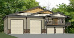 60×50 Apartment with 2-Car 2-RV Garage – PDF FloorPlan – 1,648 sqft – Model 2