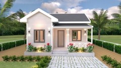 24×20 Feet Tiny House Plans 7×6 Meter One Bed Gable Roof PDF Plan (A4 Hard Copy)