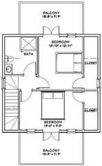 24×24 House — 2 Bedroom — 1.5 Bath 1,038 sq ft — PDF Floor Plan — Model 3I