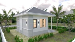 20×20 Feet Small House Plans 6×6 with One Bedroom Hip Roof (A4 Hard Copy)