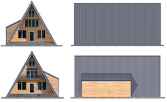 32’x70′ 3 Beds, 1 Bath A-Frame Cabin DIY Architectural Build Plans 209 pages PDF