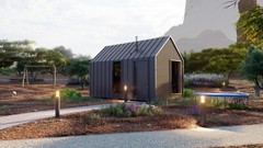 Barn Cabin House Kitchen&Living Room CAD Blueprints Metric/Imperial