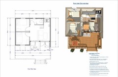 6x5m Tiny Home Plans – 2 Bedrooms, Washroom, Living Room, Mini Kitchen Design