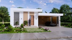 40×59 Feet House Plans 12×8 Meter 3 Beds 3 Baths Terrace Roof PDF (A4 Hard Copy)