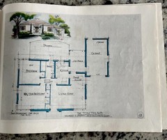 Vintage 1945 Future Homes Co Home Plan Catalog MCM Ranchers 50 Colorful Drawings