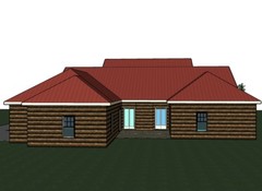 Abbigale 2161G 4 LOG home, house plan 4 beds, 2.5 baths PDF