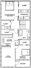 44×48 Apartment with 2-Car 1-RV Garage – PDF FloorPlan – 1,645 sqft – Model 5B