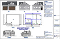 Triple Car / 3 Car Garage Plan / Architectural Blueprints – 33 x 25