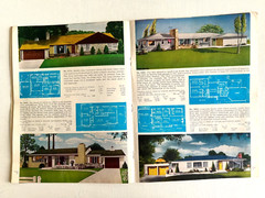 1950’s Mid Century Style Homes in Brick w/ Floor Plans- 32 in Color