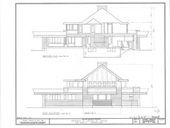 Prairie Style home by Walter Burley Griffin, PRINTED architectural drawings