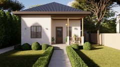 Small House 1 bedroom 7 x 8 M Home Building Plan