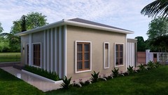 36×36 Feet Modern House Plan 11×11 Meter 3 Beds 2 Baths Hip roof (A4 Hard Copy)