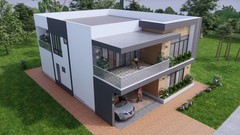 39×49 Ft House Design Plans 12×15 Meter 5 Bed 6 Bath Terrace Roof (A4 Hard Copy)