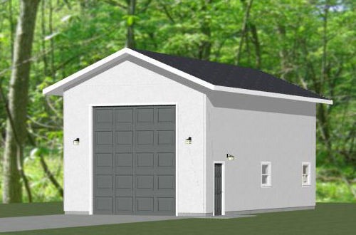 20×40 1-RV Garage — 800 sq ft — PDF Floor Plan — Model 2A