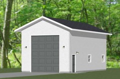 20×40 1-RV Garage — 800 sq ft — PDF Floor Plan — Model 2A