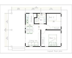 30×20 Feet Small House Designs 9×6 Meter 2 Beds 1 Bath Terrace (A4 Hard Copy)