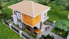 20×30 Feet Small House Plan 6×9 Meter 3 Beds 3 Baths Hip Roof PDF (A4 Hard Copy)