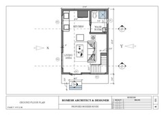 2 Story Modern House Plan with Blueprint PDF, DWG & 3D Design- 630sqft (No 08)