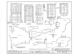Plans for a Saltbox style Colonial home, Kearney Cottage, 1784, 2-3 bedrooms