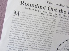 1919 Article Farm Building Ideas* Round Horse Barn Construction Layout Clay Tile