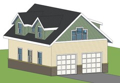 Custom Garage with Loft Building Plans Blueprints 1,662 sq ft PDF files