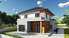 A4 Printed & PDF House Plan 36x46Feet 11×14 Meter 3 Beds 3 Bath Hip Roof