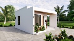 13×20 Feet Small House Plan 4×6 Meter 1 Bed 1 Bath Hidden Roof PDF +A4 Hard Copy