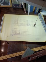 Vintage 1963 Blueprints Mid Century House Professional Architect of Renown Lot 1